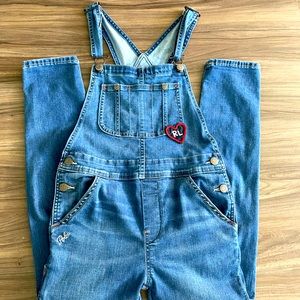 Polo Ralph Lauren Girls Distressed Overalls